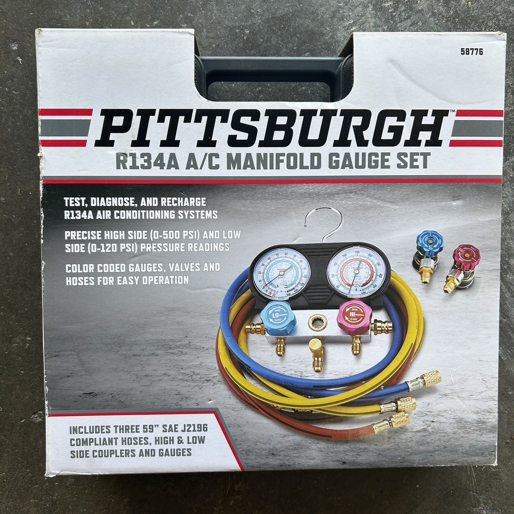 PITTSBURGH R134A A/C Manifold Gauge Set - Model # 58776